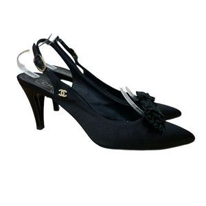 Vintage Bow Satin Mules - image 1